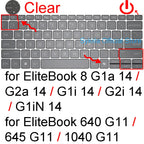 Keyboard cover for HP EliteBook 6 8 G2a G2i G1a G1q G1i 840 G11 G10 845 G9 X360 1040 G8 640 745 645 Silicone Protector Skin Case
