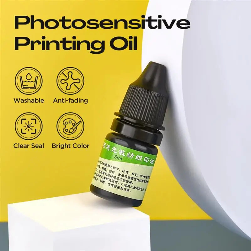 5ml Blue Red Black Ink Textile Clothes Ink Special Ink For Students Kids Name Stamp Printing On Clothing Waterproof Not Fade