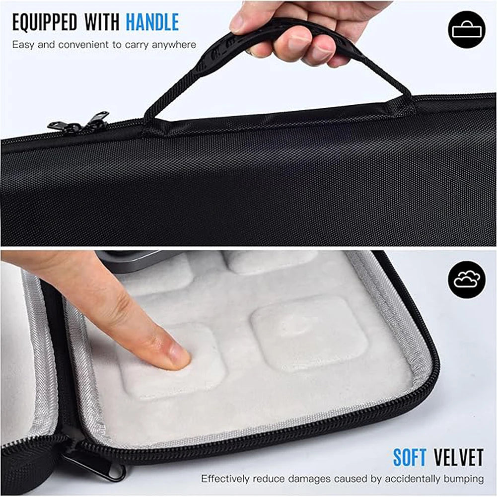 Carrying Case for MX Keys S Wireless Keyboard Storage Case Shockproof EVA Hard Case Illuminated Keyboard Storage Bag