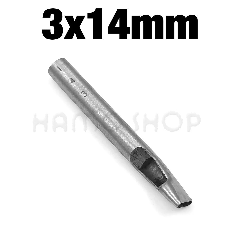 1pc 2mm-6mm Width Leather Oval Shape Hole Punch Steel Craft Hollow Hole Punch Leather Tools Leather Belt Hole Punch DIY Tools