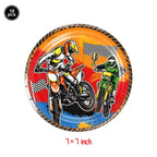 Motorcycle Dirt Biker Birthday Party Supplies Motocross Dessert Paper Plates Cups Napkins Disposable Tableware Favor For Boys