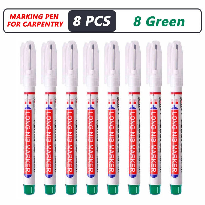iLMH 4-40Pcs Deep Hole Long Nib Head Marker For Metal Perforating Pen Waterproof Bathroom Woodworking Decor Multi-Purpose Tool