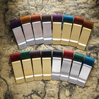 Brass Leather Pen Clip Stainless Steel Cowhide for Traveler's Notebook - Genunine Leather & Metal Notebook Accessory