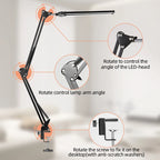 Double Head LED Desk Lamps Led Computer Monitor Light Stepless Dimmable USB Table Lamp for Office Study Reading Lighting Fixture