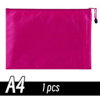 A4/A6 Pencil Bag Zipper Pouch Document Puzzle Bag Waterproof Zip File Folders Pencil Case Storage Bags School Office Supplies
