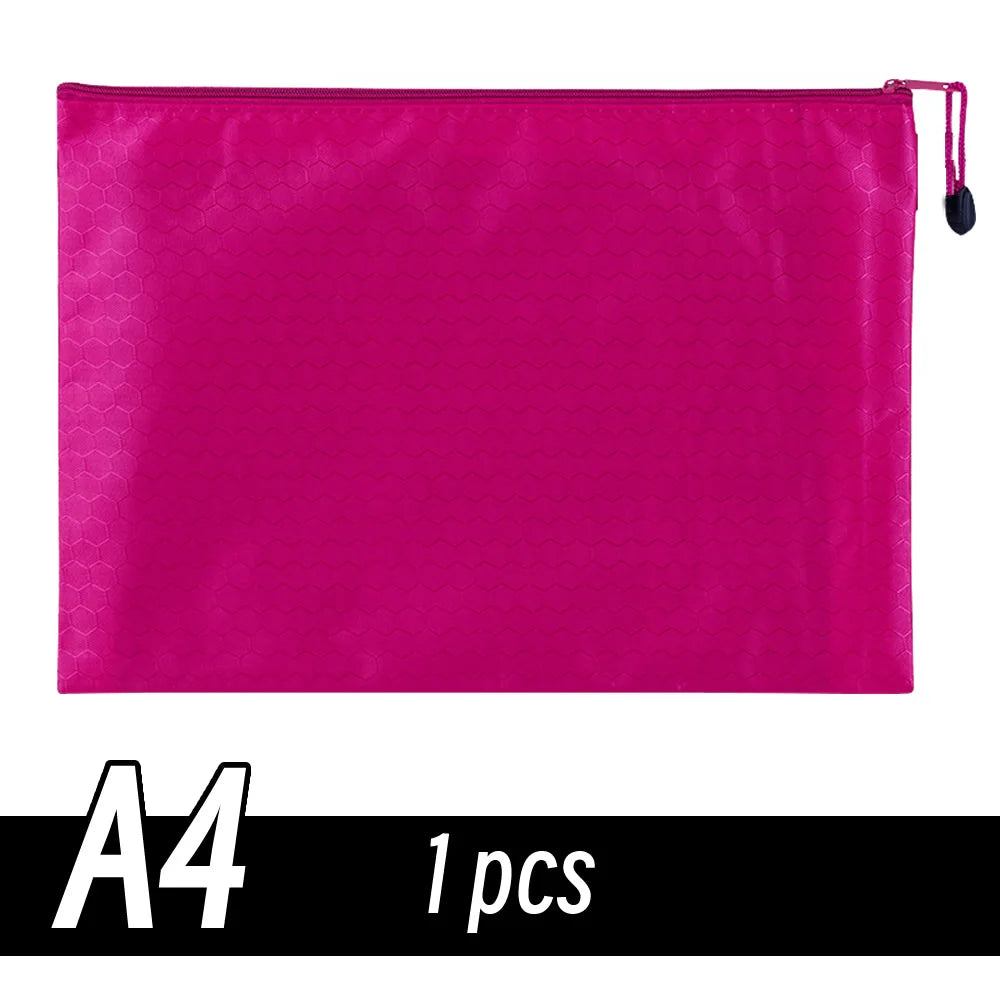 A4/A6 Pencil Bag Zipper Pouch Document Puzzle Bag Waterproof Zip File Folders Pencil Case Storage Bags School Office Supplies