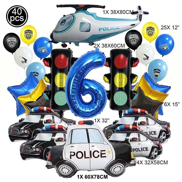 Police Party Plates Napkins Police Birthday Party Tableware Set Police Officer Car Party Decorations Favors Police Theme Party