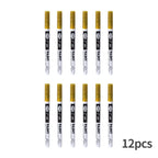 Fine tip permanent Paint Marker Pen DIY Paint Metallic Pen Permanent Gold SILVER Marker Touch Up,School Model Painting