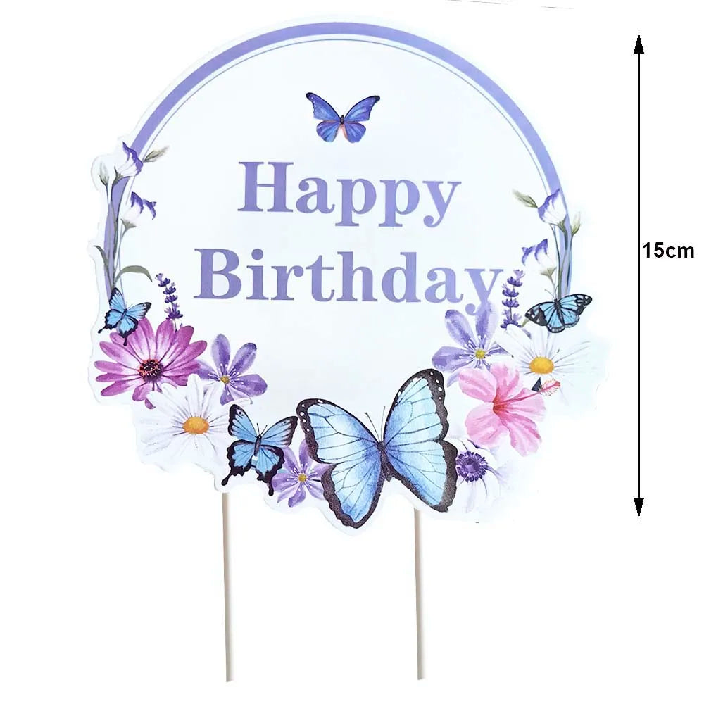 Butterfly Birthday Party Decoration Disposable Party Plates Cup Napkin Tablecloth Butterfly Knìfe Birthday Decoration Baby Showe