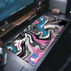 XXL Black and White Strata Liquid 900x400 Mouse Pad Computer Laptop Anime Keyboard Mouse Mat Large Mousepad Keyboards Desk Mat