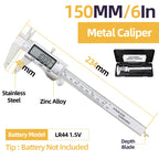 Metal Caliper Digital Caliper Stainless Steel Digital Pachymeter Digital Micrometer Vernier Calipers Metal Gauge Measuring Tools