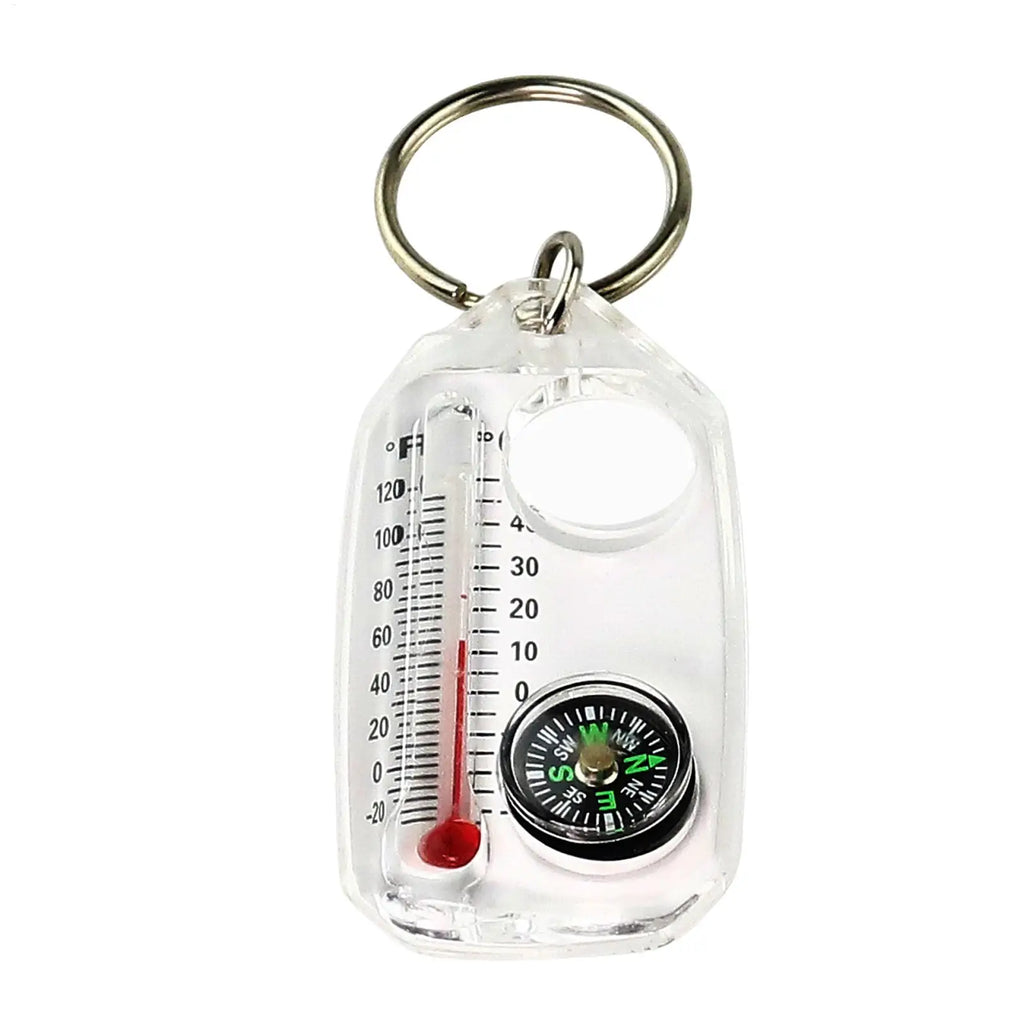 Multifunction Mini Keychain Camping Compass Thermometer Outdoor Climbing Temperature Tester Survival Guiding Compass Tool