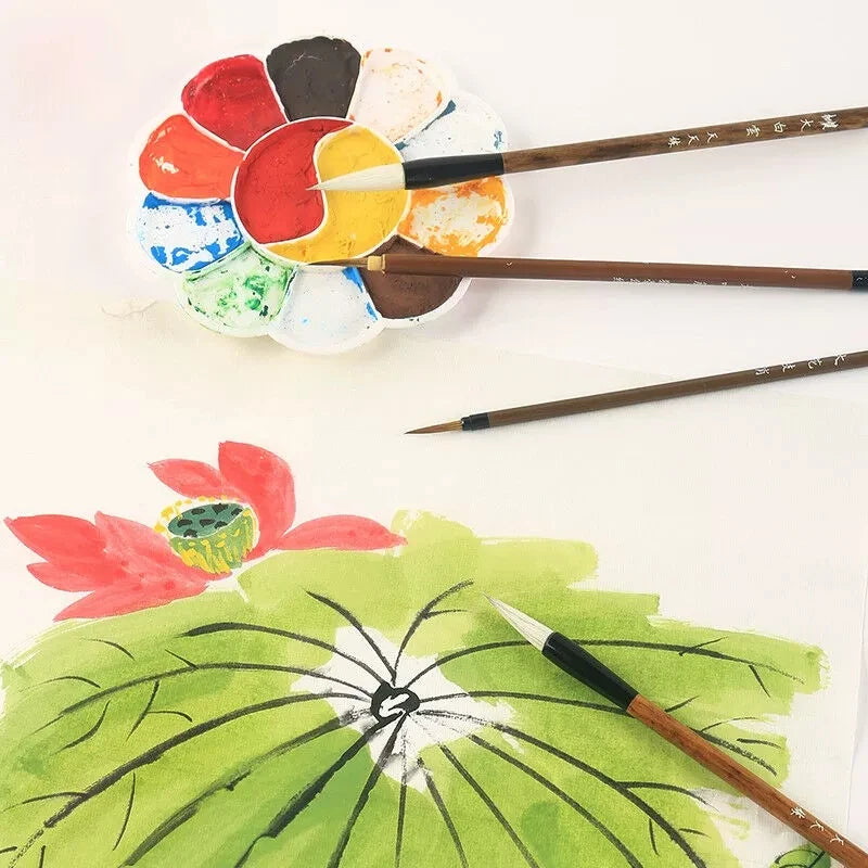 6/9/ 12/ 16 Chinese Painting Brush Beginner Calligraphy Drawing Bamboo Pen Curtain Felt Rice Paper Set Landscape Drawing Writing
