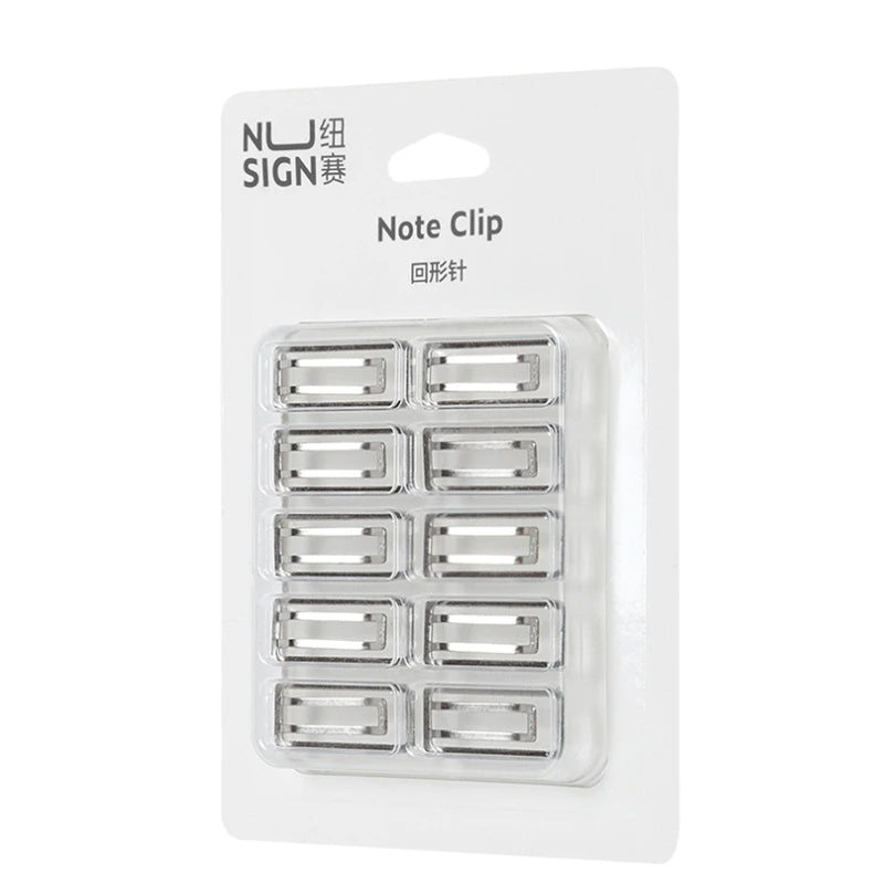 Nusign Paper Clip Silver Color Metal Document Binding Note Clips Bookmark Office Supplies