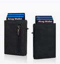 RFID Blocking Pop-up Minimalist Wallet for Men, Luxury Magnetic Leather Credit Card Holder, Unisex Slim Bank Cardholder Purse