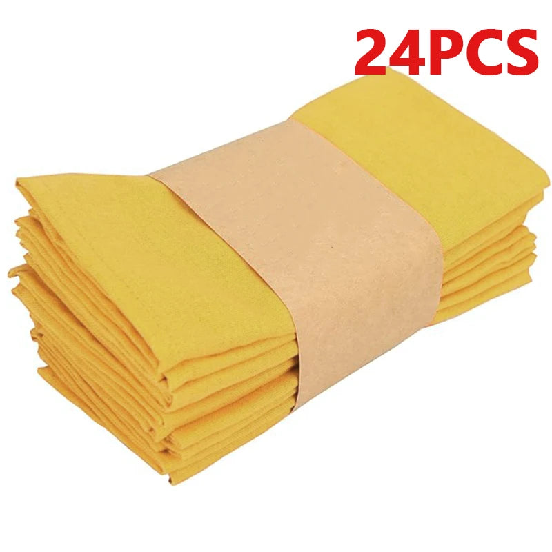 Table Cloth Napkins Durable Polyester Thicken Placemat Reusable for Kitchen Dining  Wedding Decoration 16inch*16inch