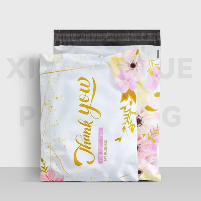 100PCS Poly Mailer Adhesive Envelope Courier Print Bag DIY Lady Panties Dress T-shirt Wedding Xmas Gift Box Packaging Pouches