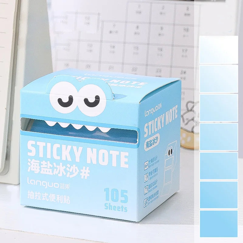 Mr. Paper 105/108Sheets/roll Pull-out Sticky Notes Student Stationery Sticky Notes Transparent Color Sticky Notes DIY Handbook