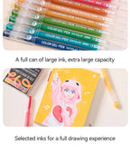 Languo 90 Colors Painting Acrylic Gel Pens Large Capacity Ink Pen for Drawing Diary Diy Coloring Doodling Painting Art Supplies