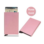 Rfid Metal Credit Card Holder Luxury Men Minimalist Wallet Cardholder Case Bag Business Supplies Card Storage Box Organizer Mini