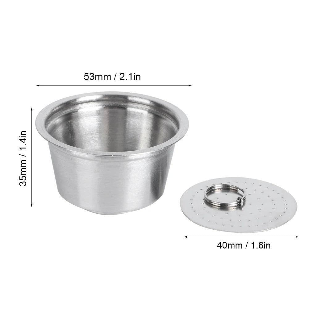 Stainless Steel Reusable Refillable Coffee Capsule Cup Fit for Dolce Gusto Coffee Maker Home Coffee Machine Accessory