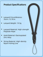 Multifunctional Mobile Phone Strap Bullet Shaped Phone Case Short Rope Adjustable Length Lanyard for Earphones and U-disk