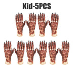 Mummy Hand Latex Gloves for Halloween Easter Costume Lifelike Zombie Prop for Adults Children Party Favor Spooky Dress-Up