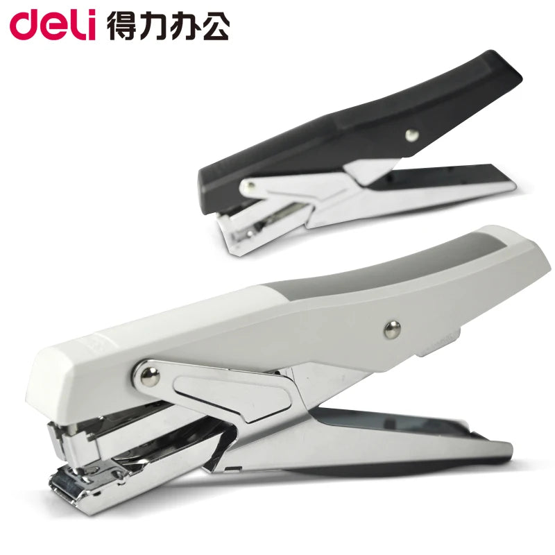 Deli 0329 Manual Plier Stapler Hand-Held Type 20 Sheets Capacity 80g Metal Effort-Saving Stapler for Office And School Supplies