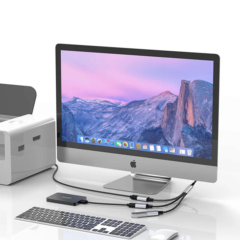 USB Cable Splitter HUB Extentions 2/3/4 Ports Phone Charger Power Adapter OTG Multiple Expander Charging Docking for Computer