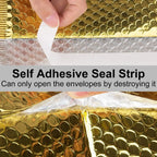 50 Pcs Golden Bubble Mailers Pink Poly Bubble Mailer Self Seal Padded Envelopes Gift Bags Laser Packaging Envelope Bags for Book