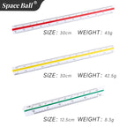 Space Ball Multi-functional Triangular Ruler Student Stationery 12.5/30cm Drafting Tool Scale Ruler Architect Technical Ruler