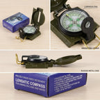 Professional Metal Compass High Precision Waterproof for Outdoor Sports Hiking Mountaineering Military Army Gadget