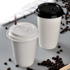 50pcs Disposable Coffee Cups Insulation Takeaway Double-Layer Paper Cup Disposable Takeaway Double Layer Coffee Cup with Lid