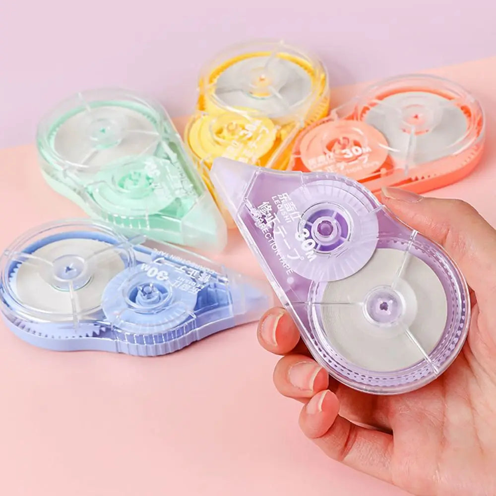 5Pcs Correction Tape Roller 30mx5mm White Sticker Tape Student Simple Error Eraser Tape School Office Supplies Stationery