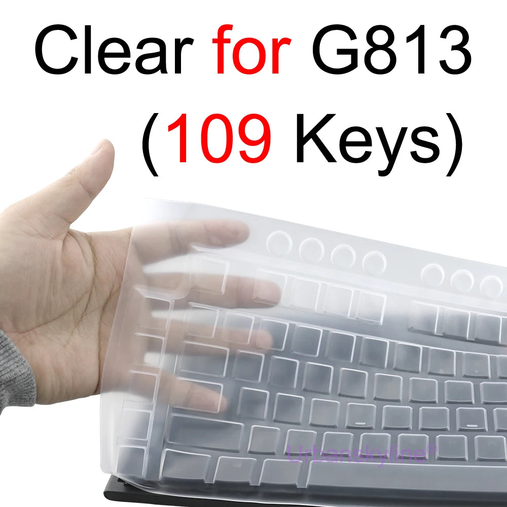 Keyboard Cover for Logitech G813 G913 TKL G915 TKL for Logi Mechanical Protective Protector Skin Case Clear Silicone