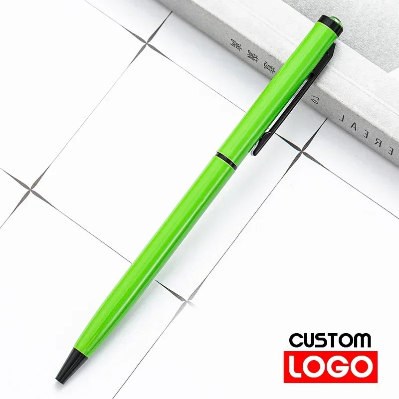New Metal Ballpoint Pen Rose Gold Pen Custom Logo Advertising Ballpoint Pen  Lettering Engraved Name School&office Supplies
