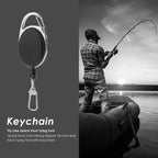 1/3/5/10Pcs Fly Fishing Key Ring Retractor Tool Retractable Keychain Reel Badge Holder Fishing Tackle