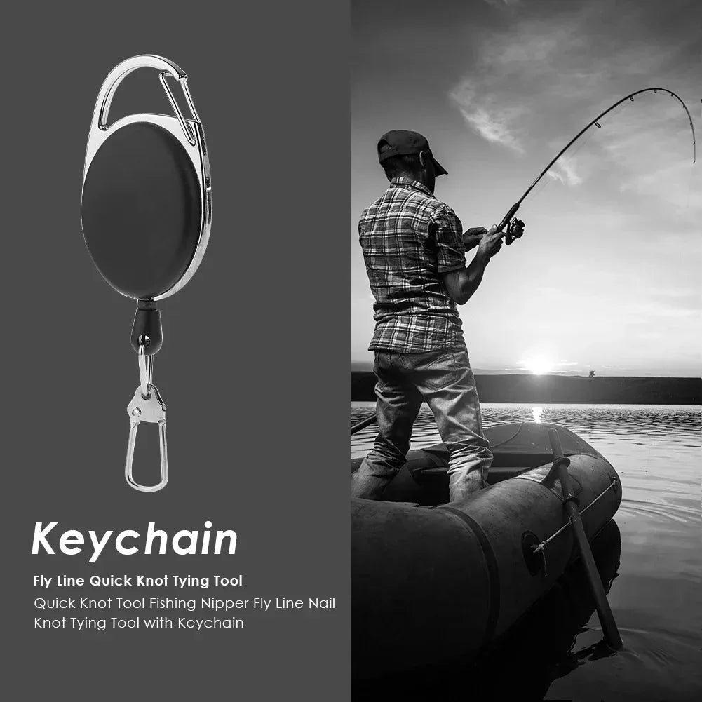 1/3/5/10Pcs Fly Fishing Key Ring Retractor Tool Retractable Keychain Reel Badge Holder Fishing Tackle