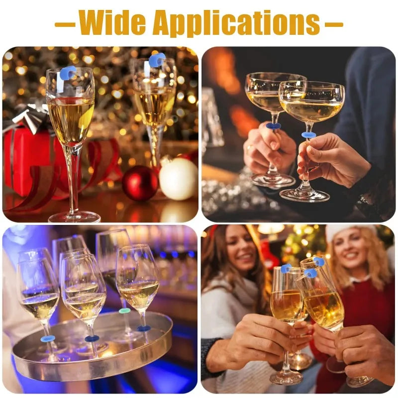Silicone Wine Glass Marker Juice Champagne Cup Goblet Label Mug Tag Bar Wedding Identification Color Random Party Tools