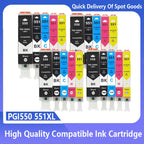PGI550 CLI551 Compatible Ink Cartridges PGI-550 CLI 551 PGI-550 CLI-551 For Canon MG6350 MG7150 IP8750 Ip7250 Printers