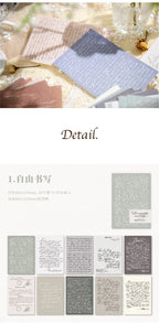 Yoofun 30pcs/pack Large Size Ins Style Material Papers Letter Journal Scrapbooking Background Decoration Paper Memo Pads
