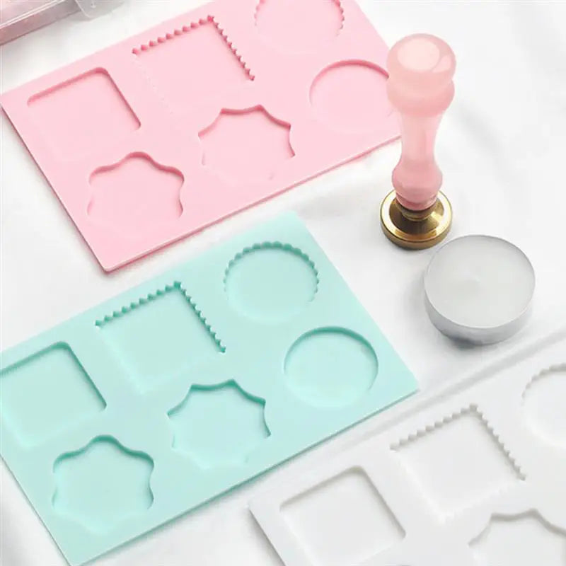 Wax Seal Stamp Silicone Mold Pad Multiple Sizes Sealing Wax Mould Mats Sealing Fix Shapes Envelope Invitation DIY Scrapbook Tool