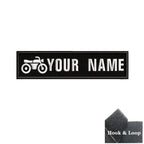 1PC 10cmX2.5cm Custom Name Patch Stripes Badge Iron On Or Hook Loop fire trophy radiation motorcycle blood drop love Pentagram