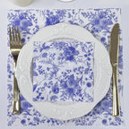 Disposable Blue Flower Porcelain Printed Napkins Birthday Wedding Tea Party Restaurant Party Decoration Tissue