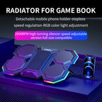 Jomaa RGB Gaming Laptop Stand Air Cooler Notebook Stand Holder with 6 fans Cooling Fan Base Suit for 12-17 inch Laptop