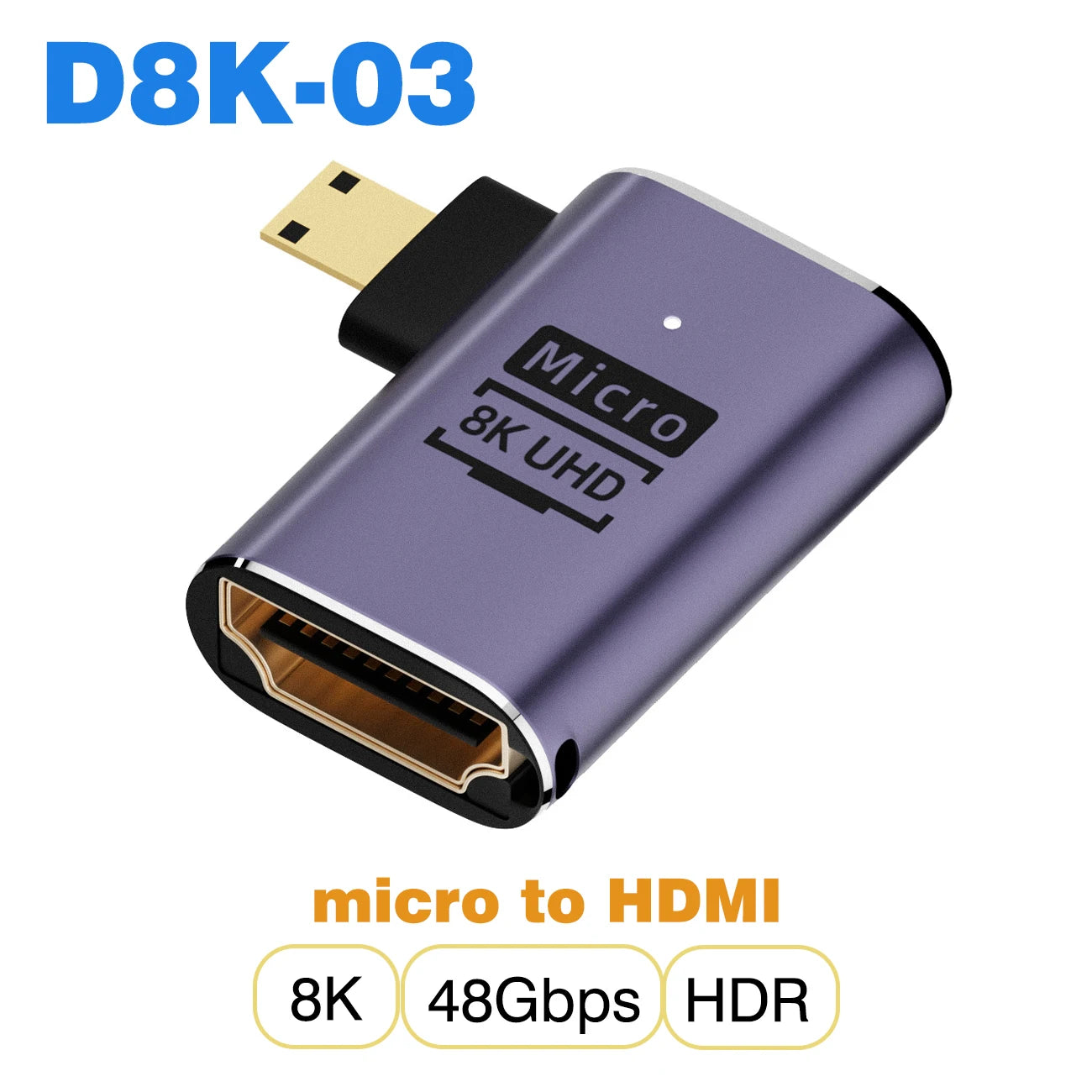 NNBILI HDMI2.1 48Gbps 8K@60Hz 4K@120Hz Ultra High-Speed Adapter Mini/Micro HDMI to HDMI Converter for PS5 X/S PC HDTV Projector