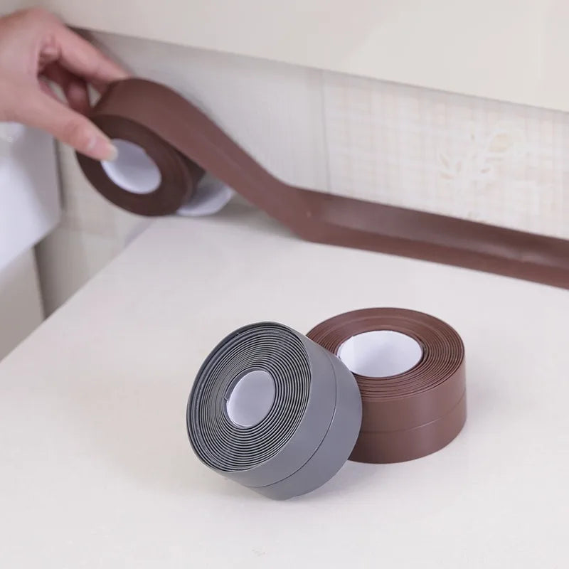 Waterproof Sealing Tape PVC Self Adhesive Bathroom Bath Wall Glue Sticker Kitchen Sink Caulk Mold Proof Seal Covering Tape Strip
