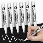 White Paint Pen for Rock Painting,Stone,Ceramic,Glass,Wood,Tire,Fabric,Metal,Canvas. Set of 3/6 Acrylic Paint White Marker