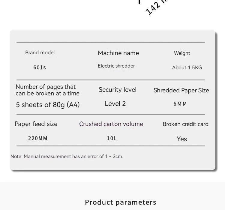6 Sheets/time 10L Desktop Small Paper Shredder Office Household Electric Mini Shredder Filler Strip 6mm Strip Paper Cutter