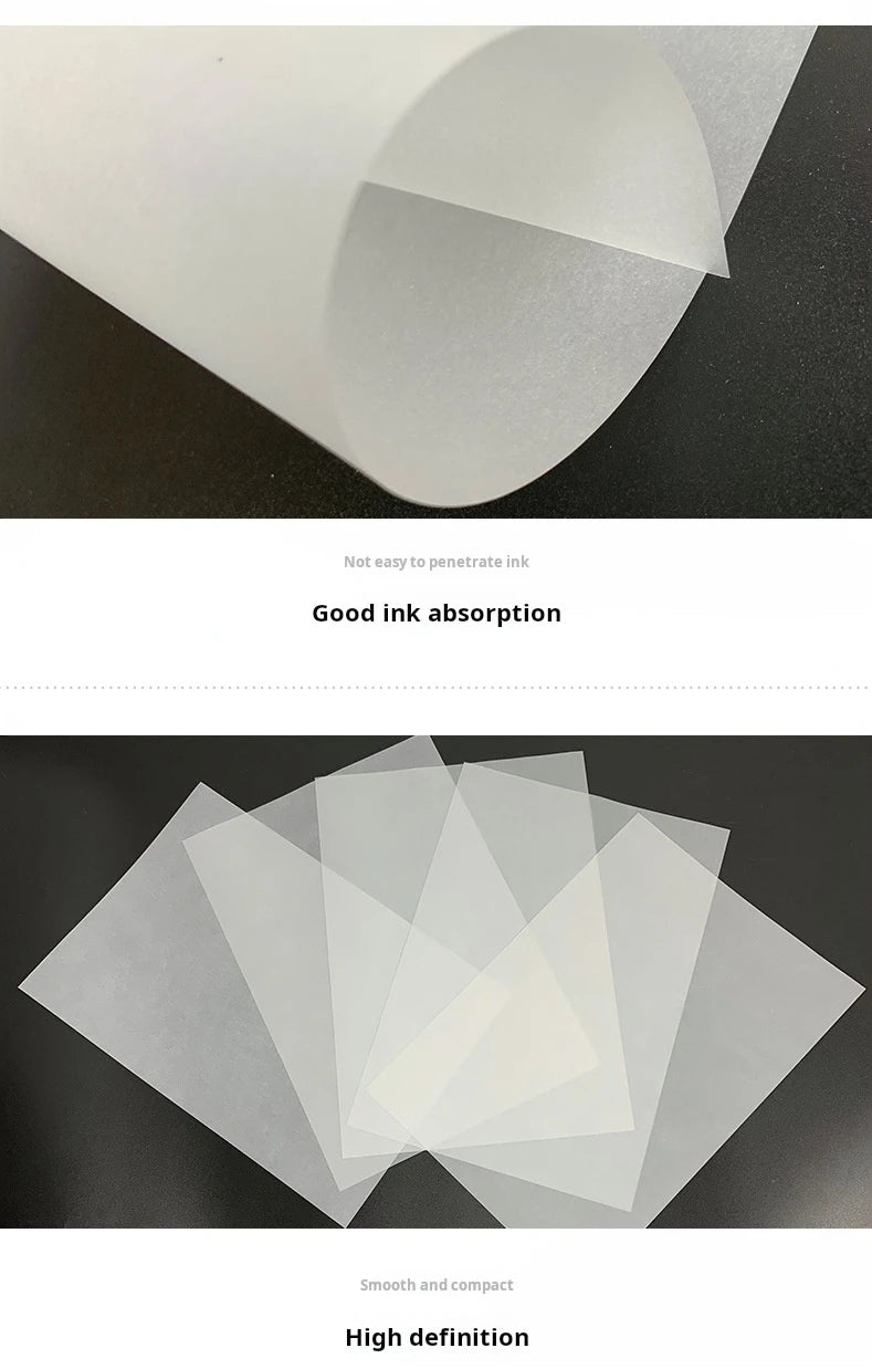 73g A4 Parchment Paper Transparent White Tracing Paper Copy Tracing Paper Painting Plate Making Transfer Paper Printing Paper